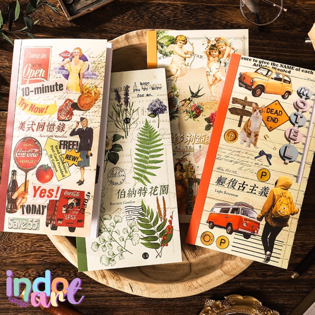 

(IAS) SB1 - Sticker Book Sticker Vintage Retro Angel Plant Victorian American