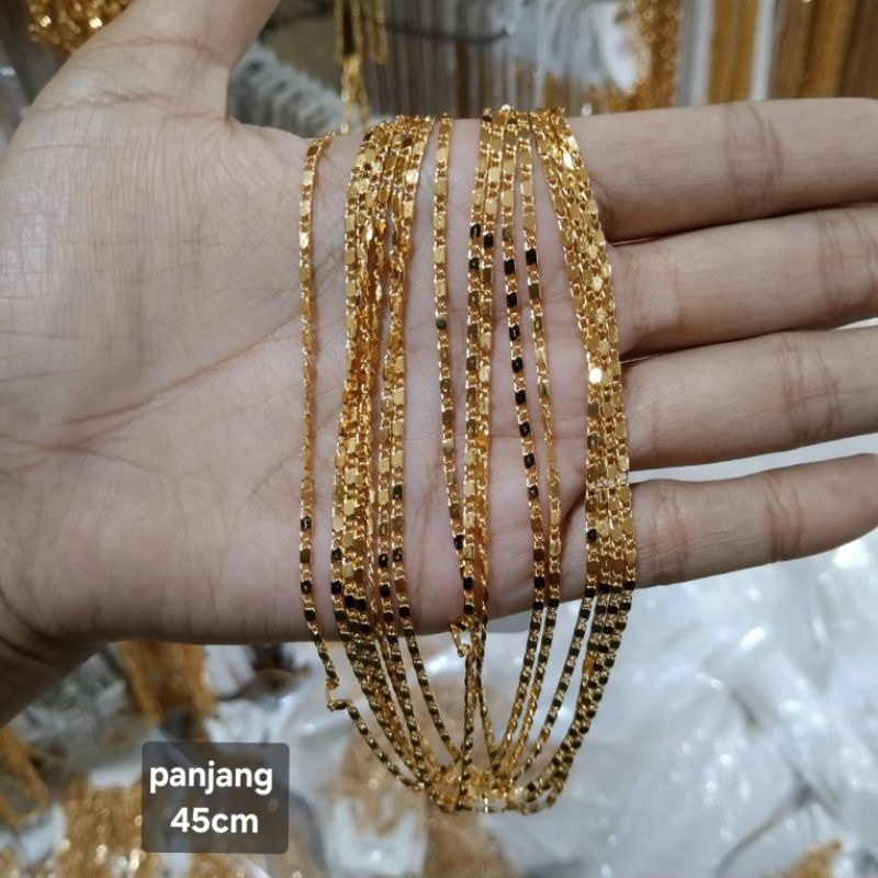 Grosir Xuping 12 PCS Kalung Rantai Model Tempe Panjang 45cm