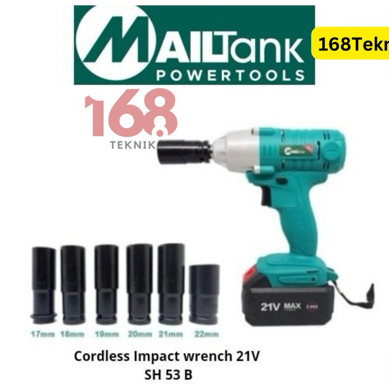 Mesin Cordless Impact Wrench 21V MAILTANK/Mesin Buka Baut Baterai 21V MAILTANK