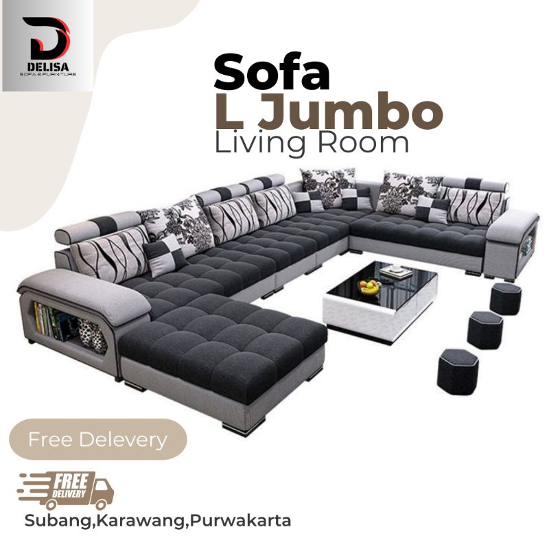 SOFA LIVING ROOM L JUMBO/SOFA MINIMALIS L SUDUT LETER U