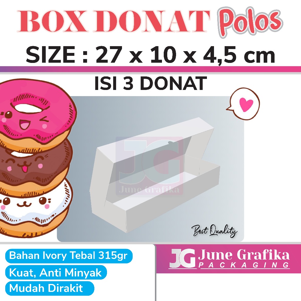

BOX DONAT ISI 3 dan 4 POLOS bahan IVORY TEBAL 315 gram