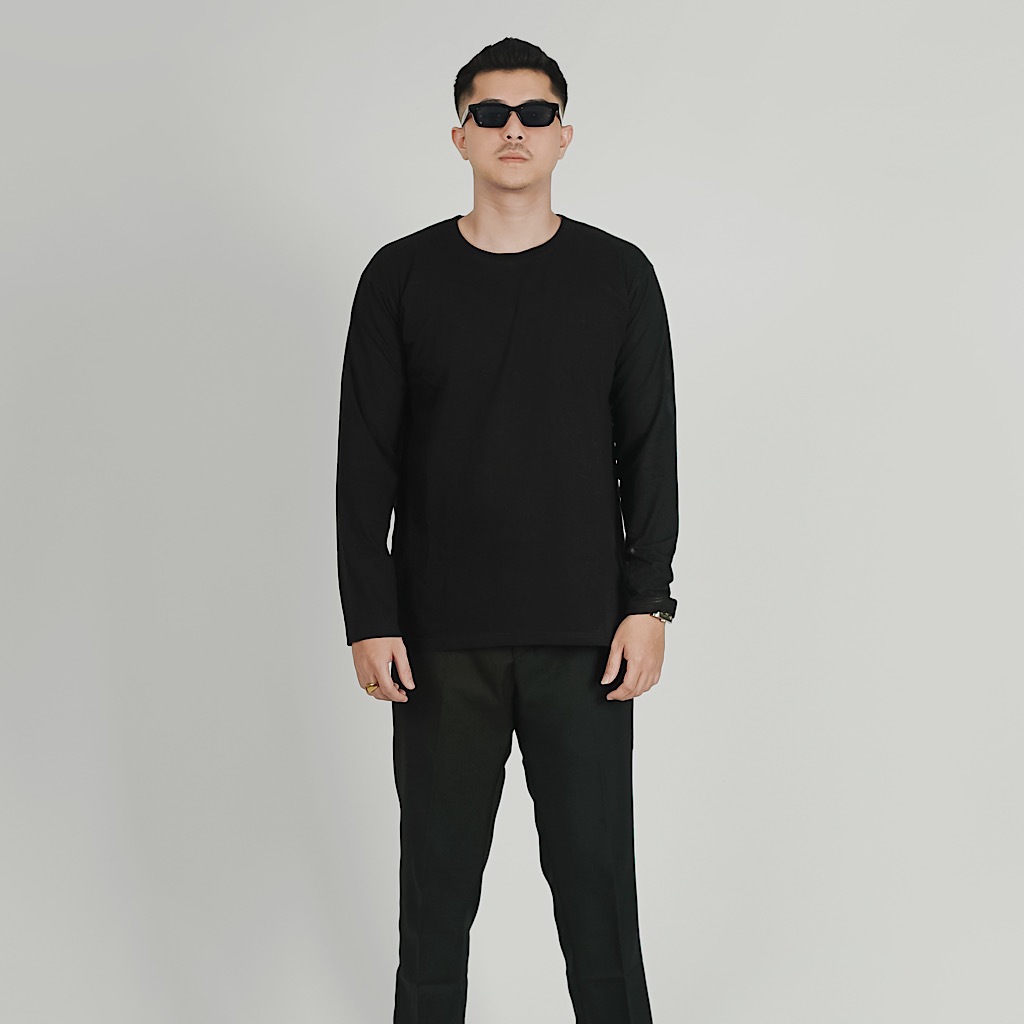 PILUT LONGSLEEVE Basic Kaos Lengan Panjang Pria Polos