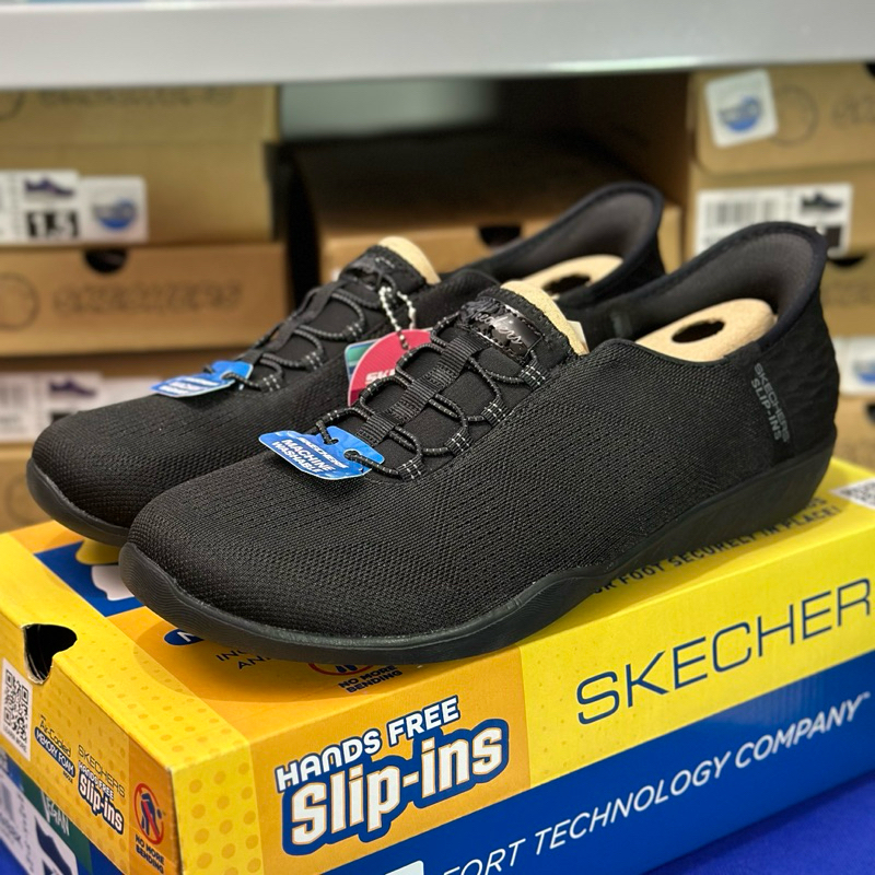 SKECHERS Newbury St Lightly (Slip-Ins) - Black | 100439/BBK | BNIB 100% Original Store Sepatu Hitam 