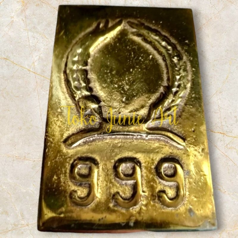 Replika Emas Batangan Voc Padi kapas 999 Kuningan asli GOLD