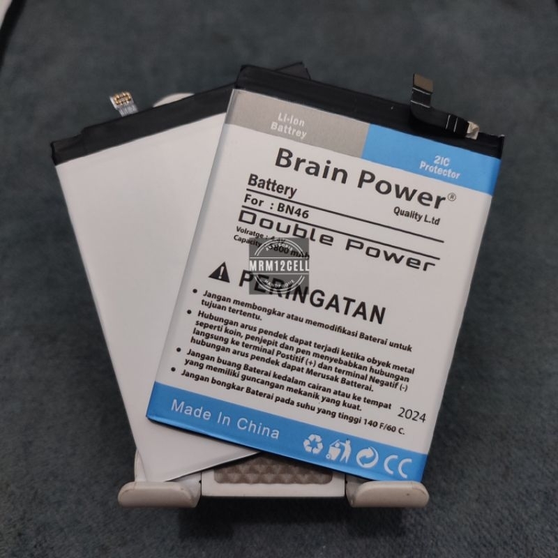 BATU BATRE BATRAI XIAOMI REDMI 7 / NOTE 8 / NOTE 6 BN46 5800 MAH  BRAIN POWER / DOUBLE POWER BATRE R