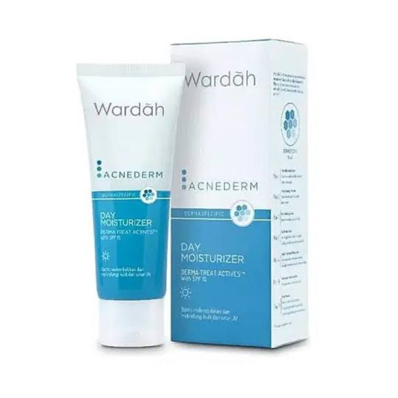 Wardah Acnederm Day Moisturizer /Pelembab Siang / Kulit Berjerawat