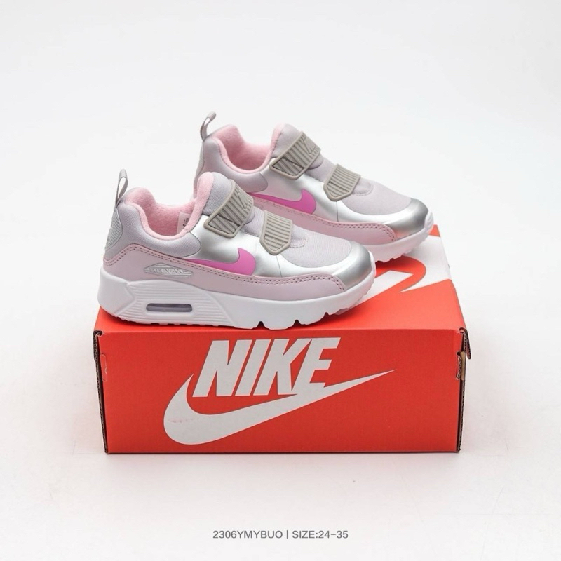 Sepatu Anak Nike Air Max 90 Tiny Peach Silver