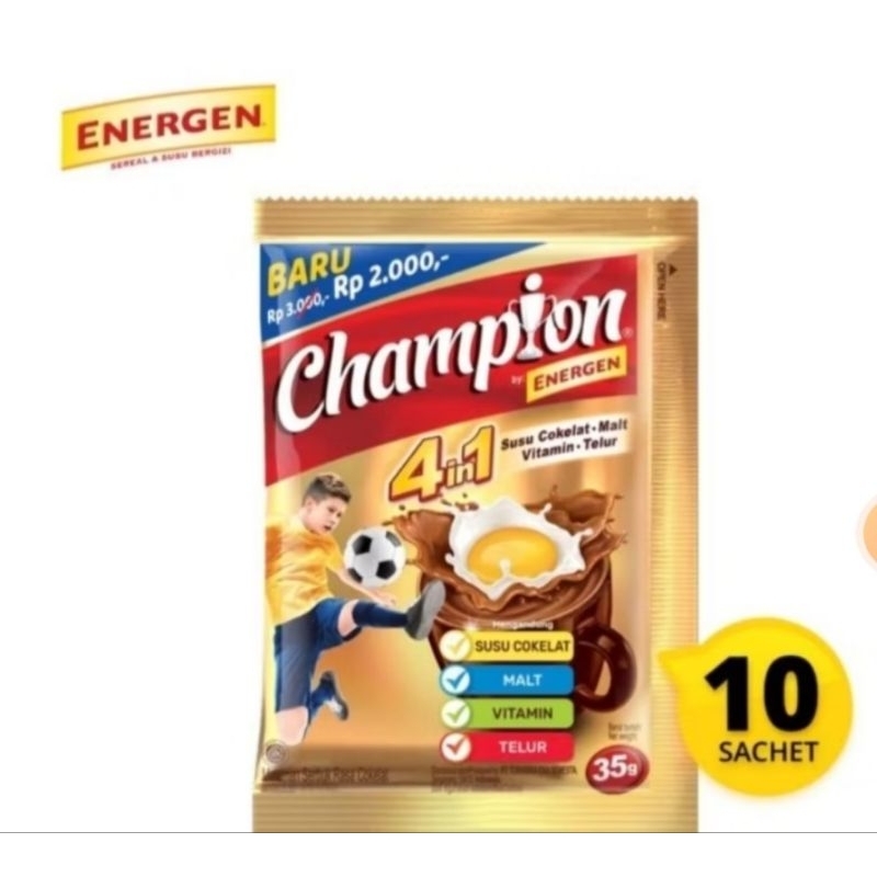 

Energen Champion Rasa Coklat 1 Renteng isi 10