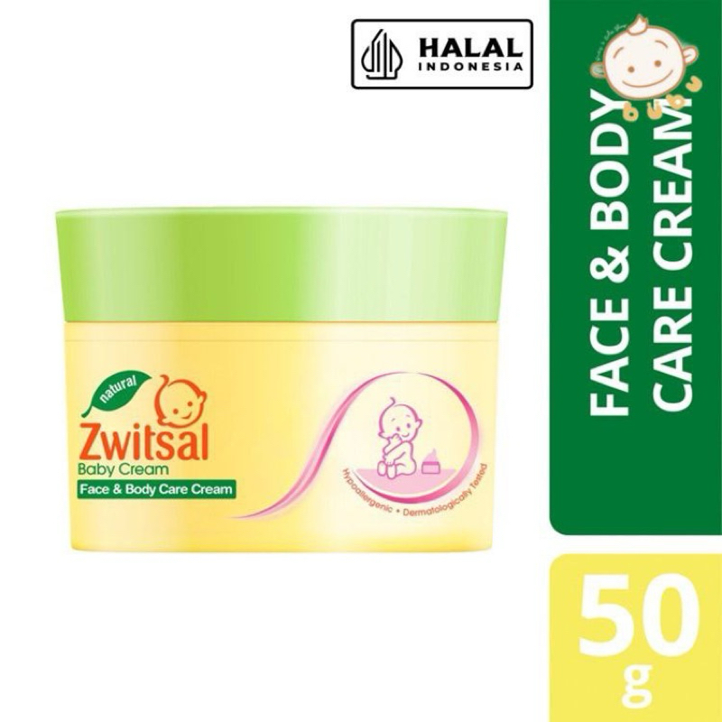 Zwitsal Baby Cream Face & Body Care Cream 50 g | Pelembab wajah & badan bayi