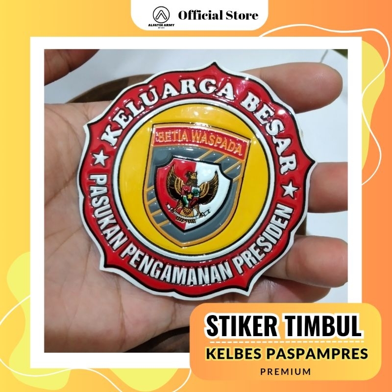 

Alfatih Army Stiker Timbul Logo Paspampres Keluarga Besar 6x6 cm | Stiker kaca Original