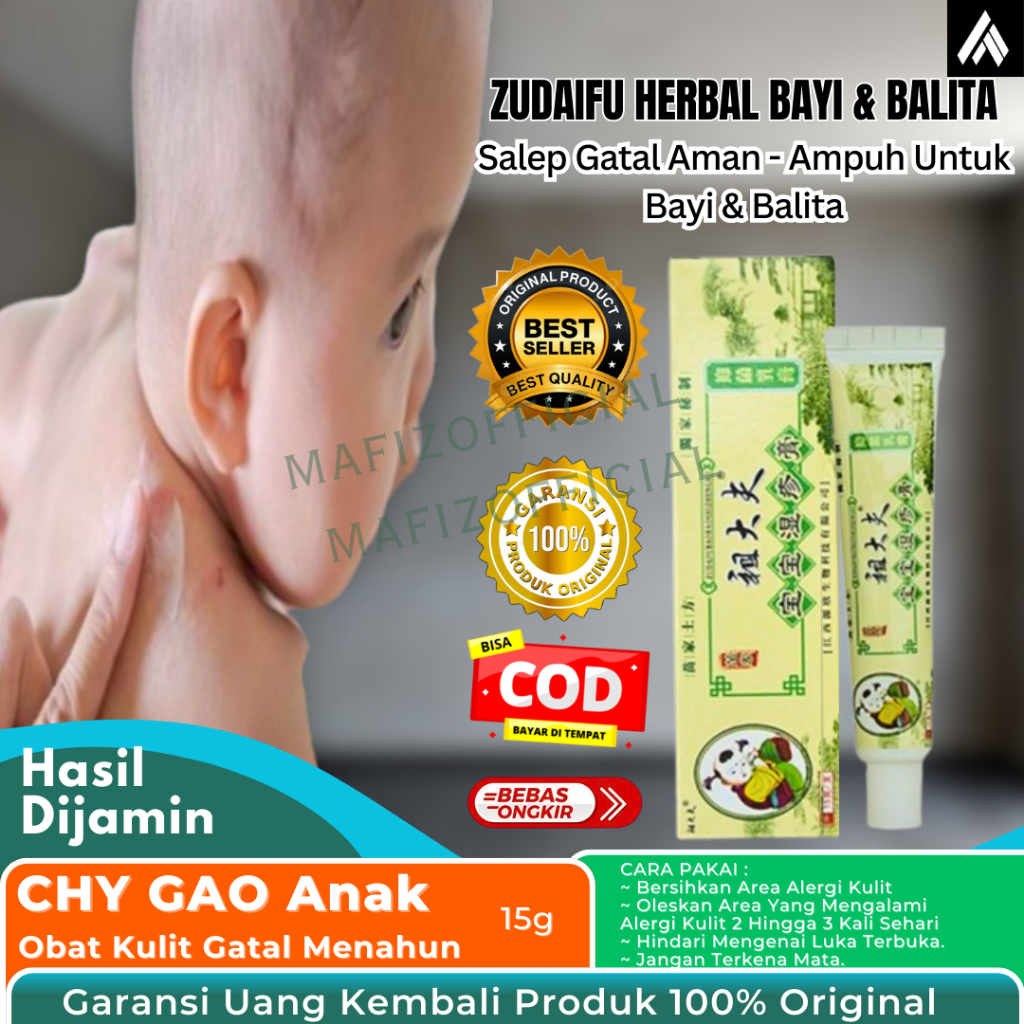 asli 100% Salep ZUDAIFU CHY GAO Untuk Bayi Balita 0-7 Obat Gatal Salep ZUDAIFU Ampuh atasi jamur