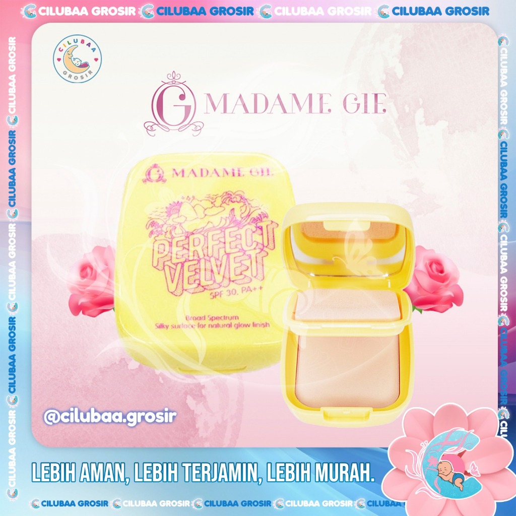 Madame Gie Perfect Velvet SPF 30PA++ Two Way Cake || MakeUp Bedak Padat BPOM
