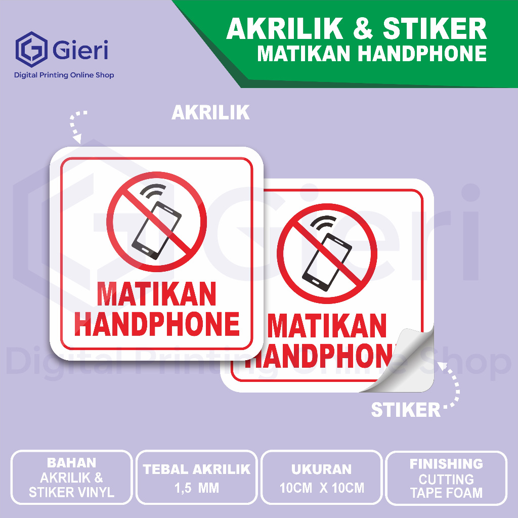 

AKRILIK & STIKER MATIKAN HANDPHONE