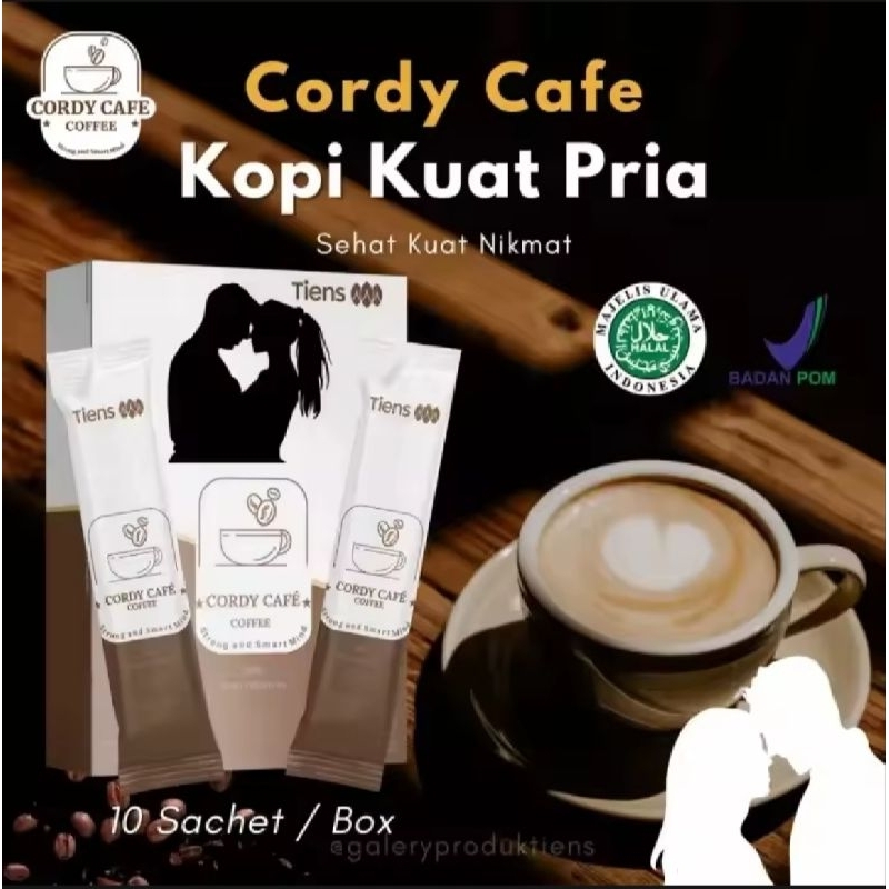 

[BEST SELLER] Cordy Cafe Coffe - Kopi Kuat dan Penambah Stamina Pria - Cordyceps Kopi - 100% Original Product - Aman Tanpa Efek Samping - Aman BPOM dan HALAL