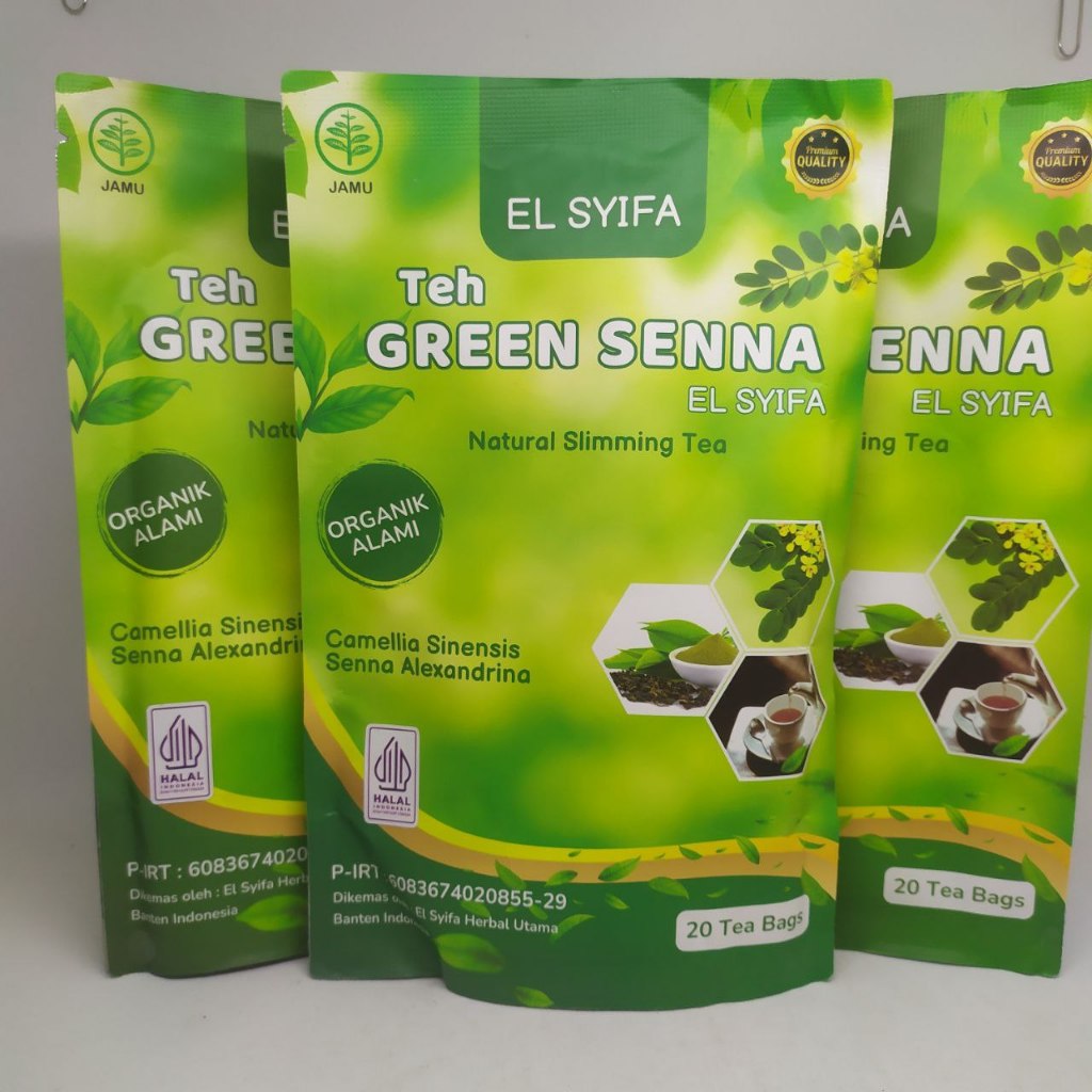 

El Syifa Teh Celup Green Senna Isi 20 Tea Bag | Teh Herbal Pelangsing 100% Asli