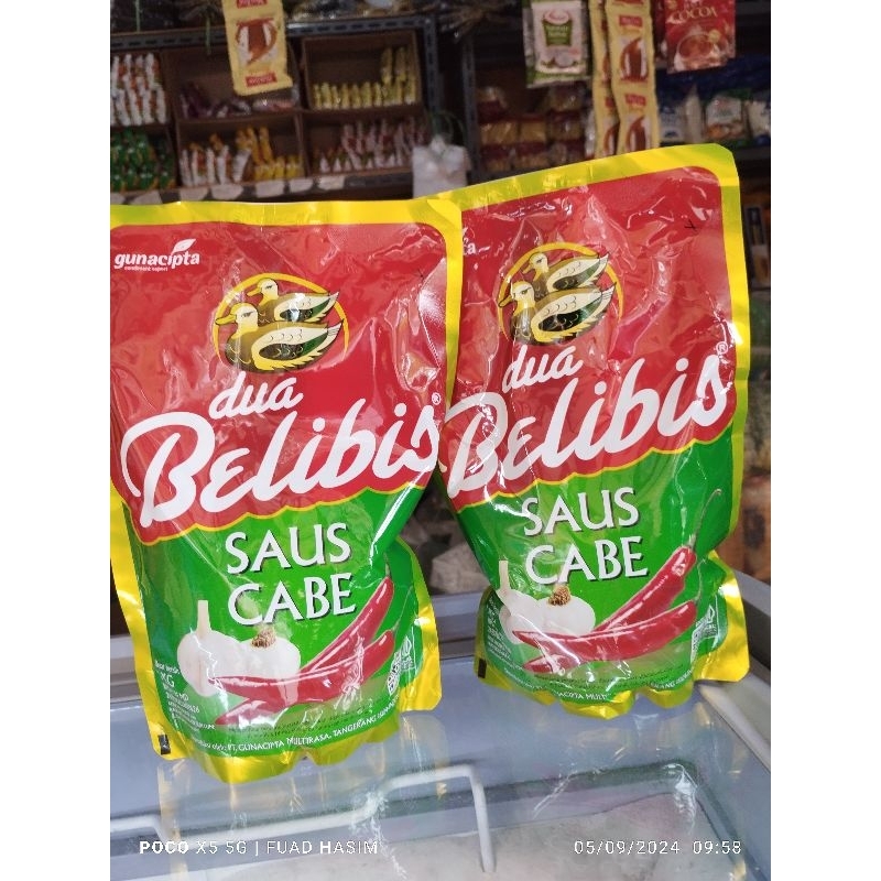 

Saus Dua Belibis 1kg / Saus Cabe Belibis 1kg / Saus Pedas Dua Belibis 1 Kg