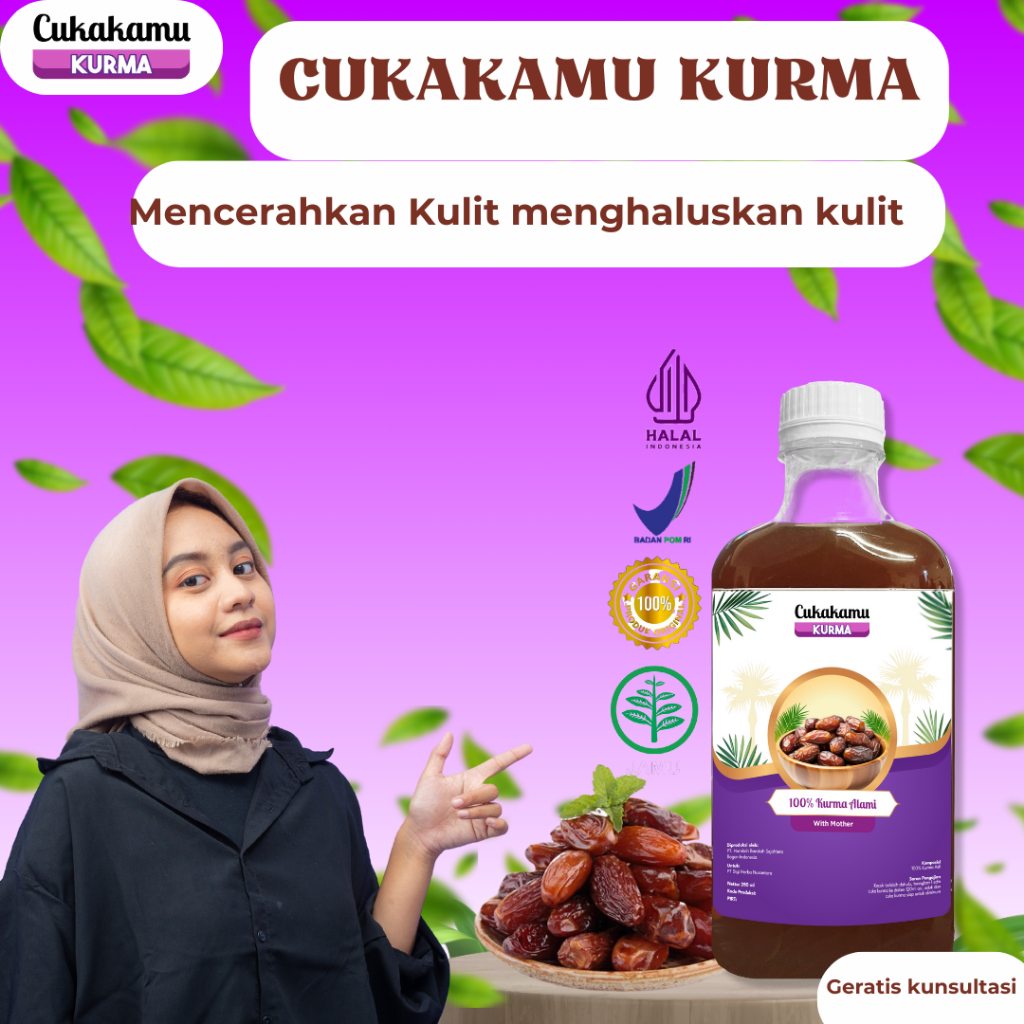 

CUKAKAMU Cuka Kurma Murni - Membantu Mengatasi Kolesterol Tinggi - 1 Botol