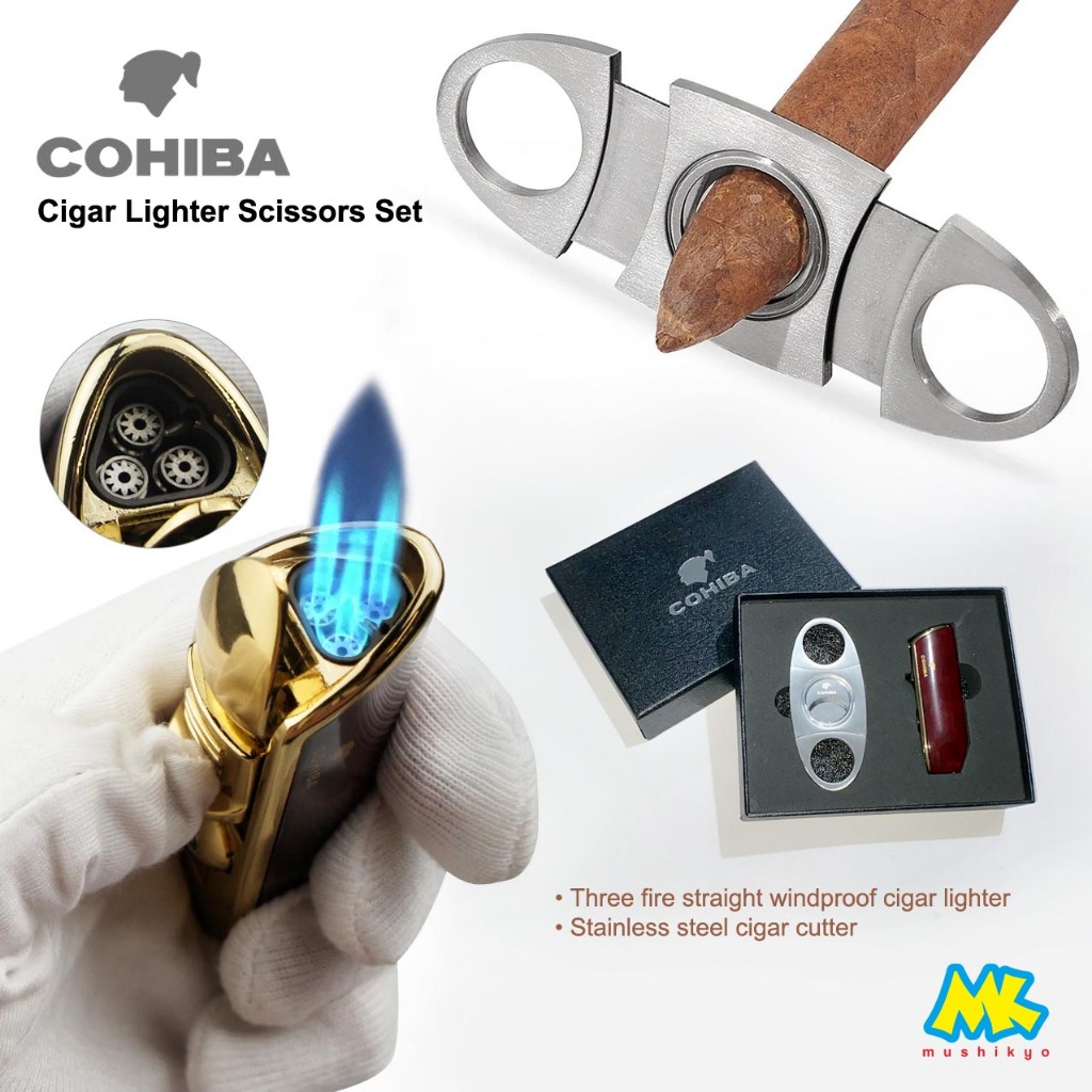 Cohiba Premium Lighter Scissors Set