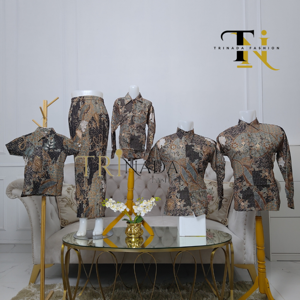 Trinada Fashion (Aurel Coksu): Batik Set Keluarga / Batik Couple Keluarga Modern / Batik Anak/ Rok B