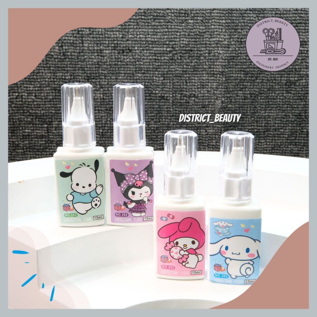 

CORRECTION TAPE CAIR SANRIO TIP EX CAIR KOTAK SANRIO TIPEX PENGHAPUS PULPEN CAIR SANRIO LUCU TERMURAH