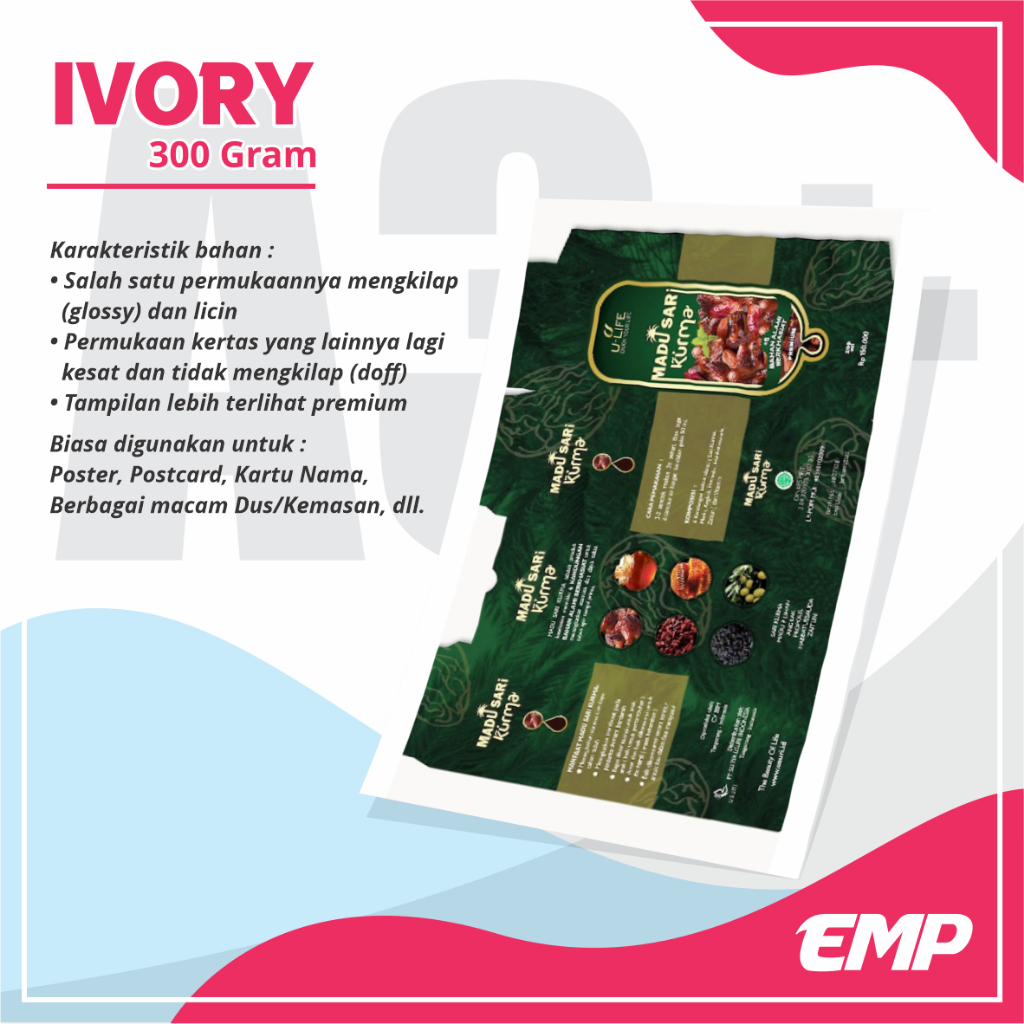 

Cetak Print IVORY A3+ 250-300 GSM