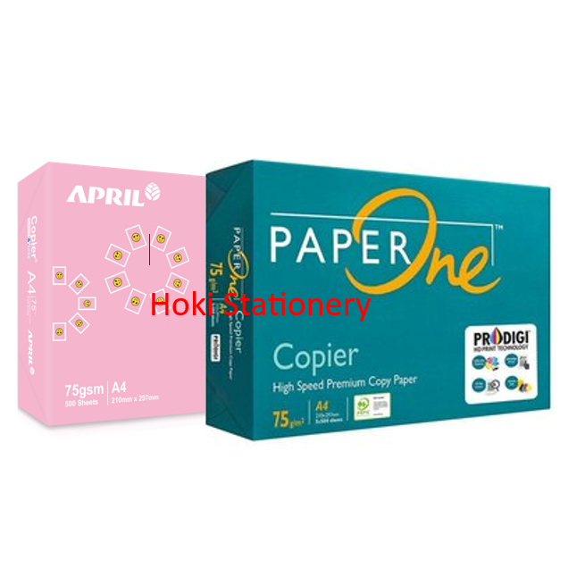 

Kertas HVS PaperOne & April A4 75 gsm ( Paket Combo / 2 Rim )