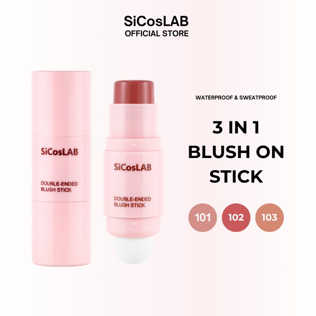 SiCosLAB | Makeup Blush Stick Hydrating Gloss Lip & Cheek 3 in 1 Makeup Blusher Balm