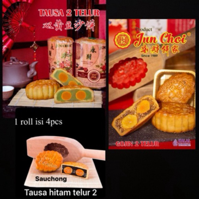 KUE BULAN PHIA TAUSA + 2TELURASIN / MOONCAKE TAUSA PIANG ISI TELURASIN SINGKAWANG