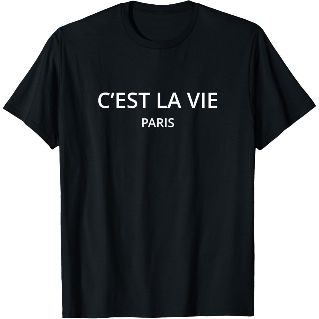 Baju Kaos Dewasa C'est la vie Paris T-Shirt Pakaian Fashion Atasan Distro Remaja Laki Wanita Cewek C