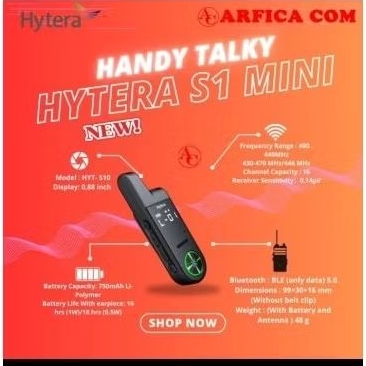 HYTERA S1 MINI SERIES UHF MODEL HYT-S10 ORIGINAL GARANSI RESMI