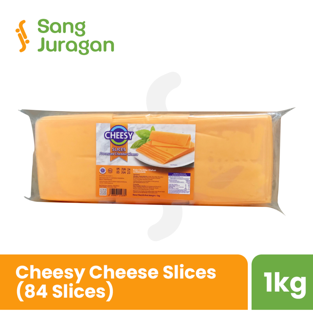 

Cheesy Orange Cheddar Slices 1 kg / Burger Cheese Slices / Red Cheddar Cheese