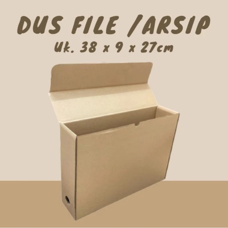 

38x9x27 cm kardus polos box Arsip kecil karton box file kotak packaging kemasan