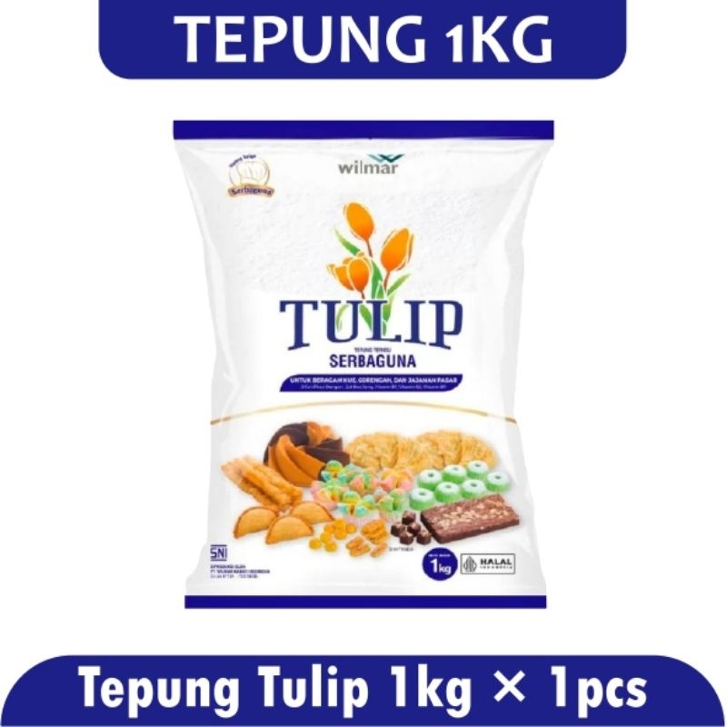 

Tepung Terigu Serbaguna Tulip Kemasan 1kg