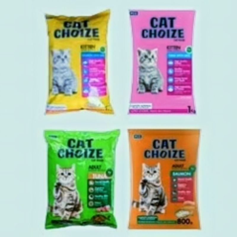 Pakan Kucing Cat Choize Tuna Adult 800gr & Kitten 1Kg Choice Dry Food

