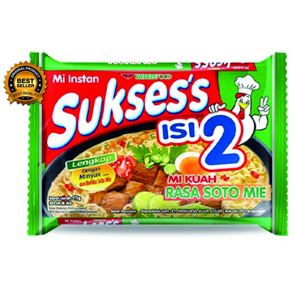 

Suksess Mie Instan Soto Bag 111 gr / Mi Instan Mie SUKSES ISI 2 Instant Mi Kuah Rasa SOTO MIE 111gr