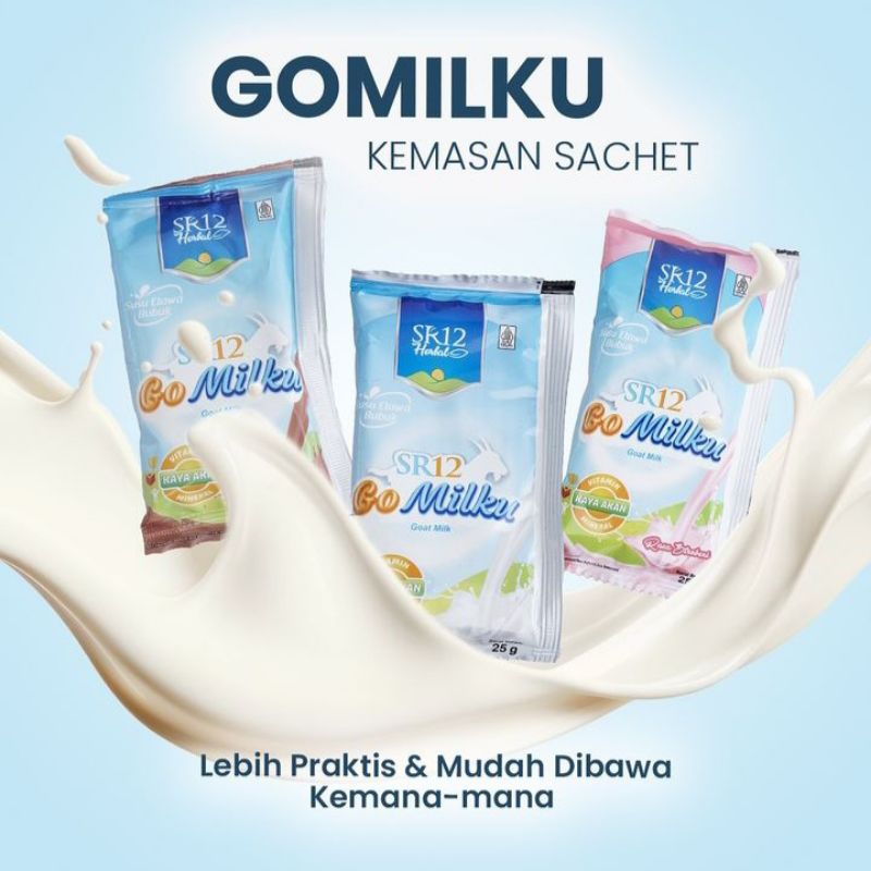 

gomilku sachet / go milku kemasan sachet sr12 / susu kambing etawa sr12