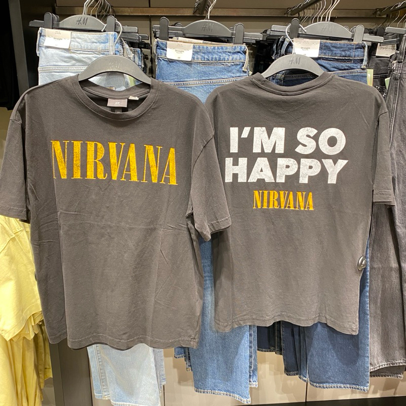 Kaos Pria Nirvana x H&M Original Store New ARRIVAL