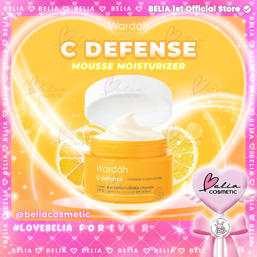 ❤ BELIA ❤ Wardah C-Defense Mousse Moisturizer 30gr | Pelembab | Pelembap | Krim Pagi | Cream