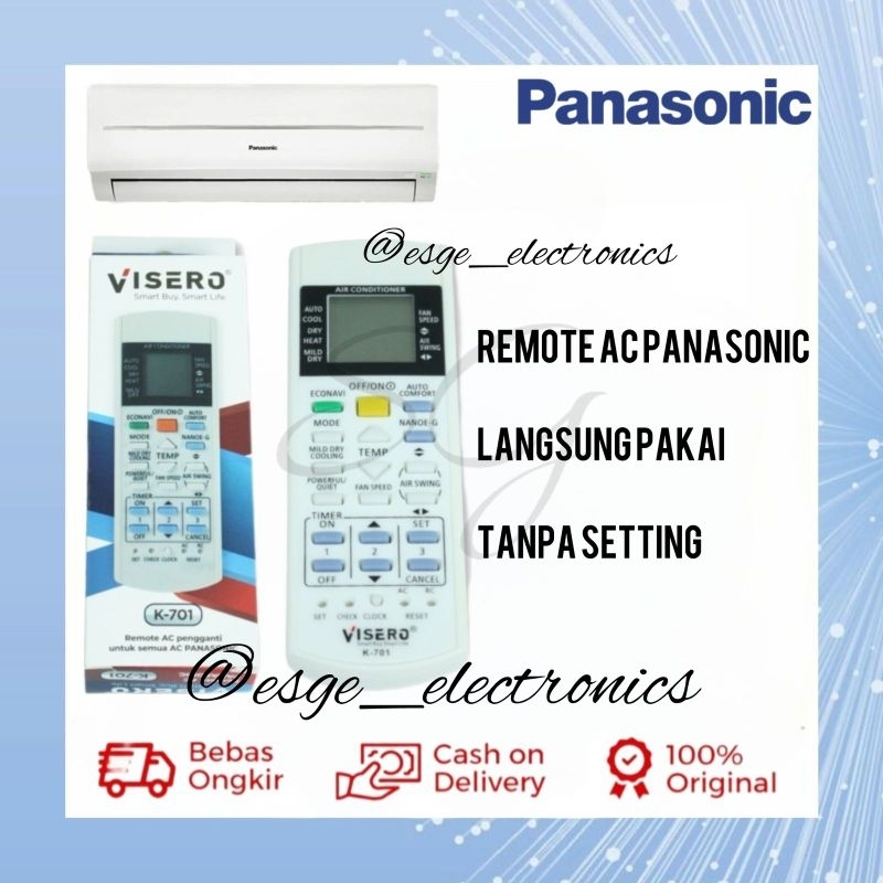 REMOTE AC PANASONIC REMOT AC PANASONIC RIMUT AC PANASONIC VISERO K-701 REMOTE PANASONIC AC UNIVERSAL