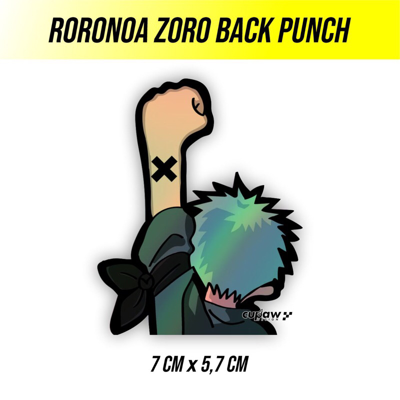 

Stiker Roronoa Zoro One Piece hologram