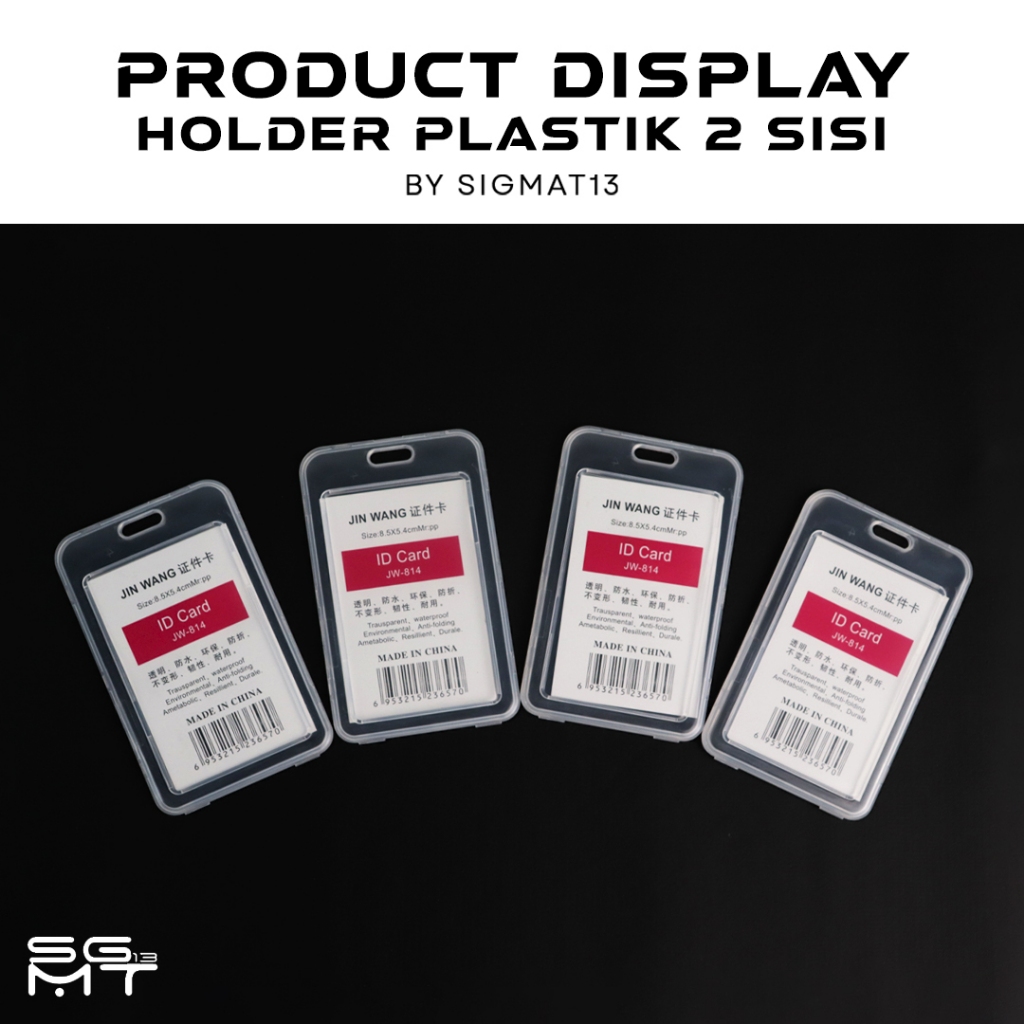 

ID HOLDER 2 SISI - ID CARD HOLDER CARD FRAME ID CARD NAMETAG MODEL BOX TRANSPARANT