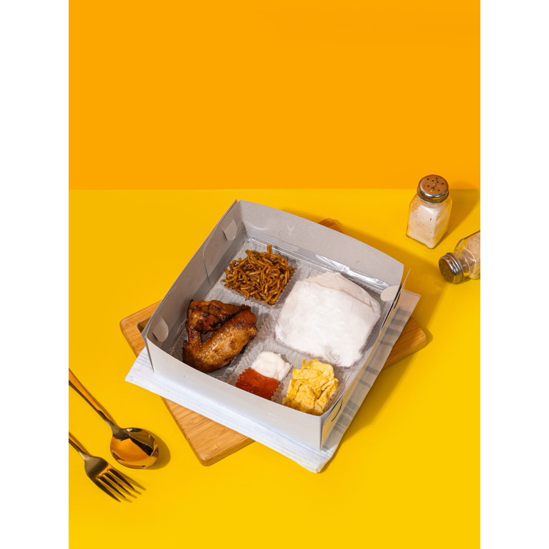 Nasi Box Paket D (Nasi Classic Chicken Wings)