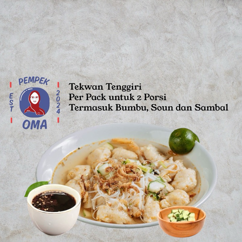 

TEKWAN TENGGIRI BY PEMPEK OMA 1 PACK UNTUK 2 PORSI