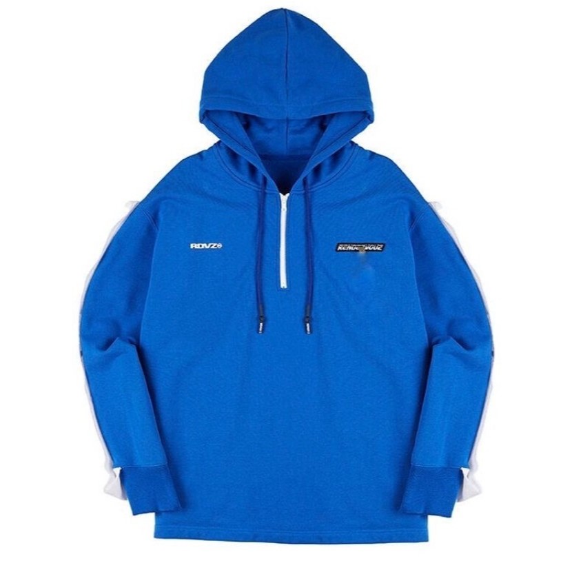 JAKET HOODIE RDVZ F1 TICKET, HOODIE BIRU (XL) , HOODIE BLUE OVERSIZE