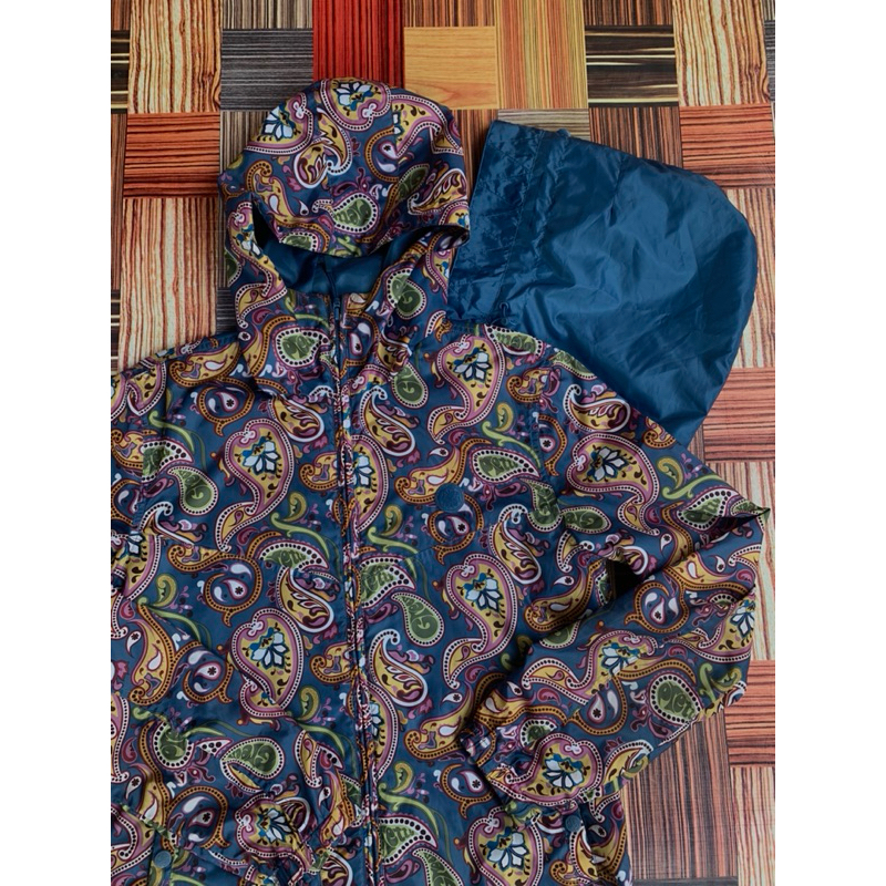 zip hoodie pretty green paisley