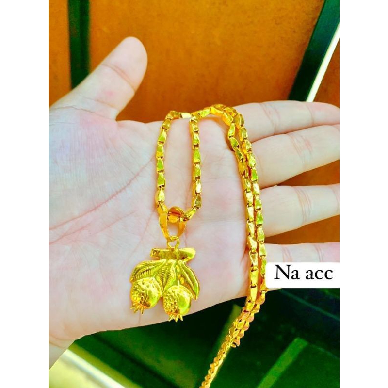 kalung padi 3 suku lapis emas