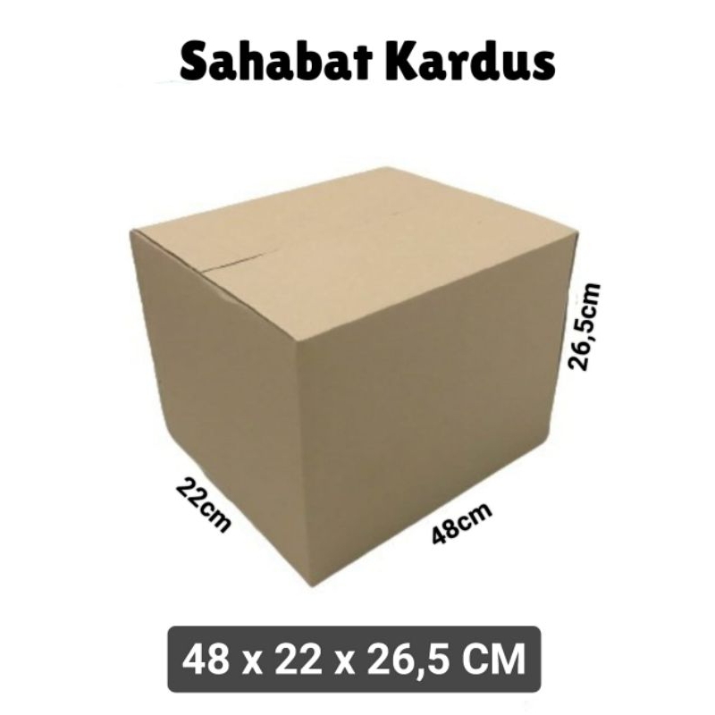 

kardus box Ukuran 48x22x26,5 cm single wall polos