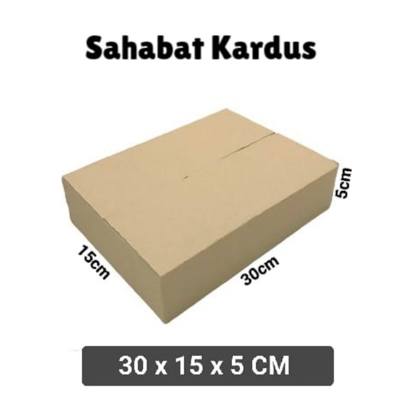 

kardus bok ukuran 30x15x5 cm single wall polos