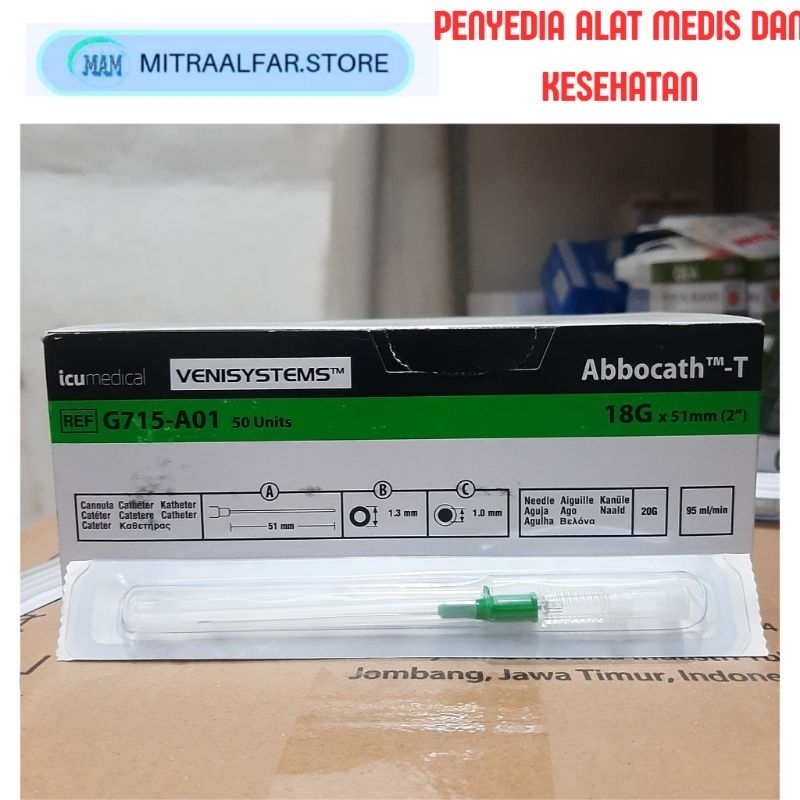 Abboth Abbocath No 18 20 22 24 harga/pcs