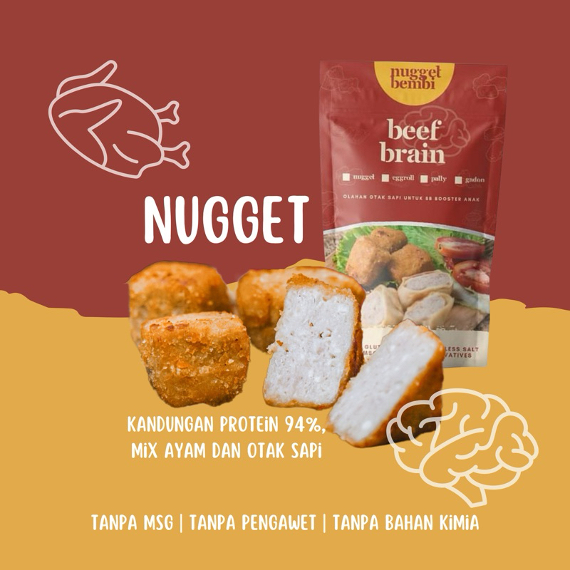 

Nugget Otak Sapi mix Ayam | Beef Brain Nugget | MPASI LESS GLUTEN NUGGET BEMBI | KURIR INSTAN SAMEDAY